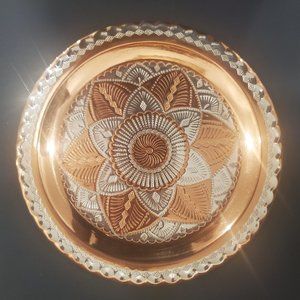 VTG Silver Plated Copper ARS Israel Etched Art Star of David Design Medallion